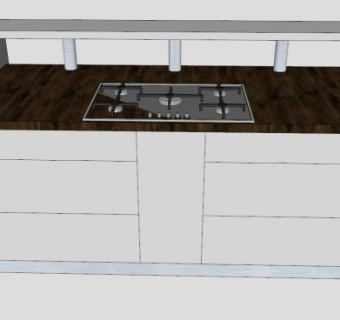 高档住宅烹饪灶台SU模型下载_sketchup草图大师SKP模型