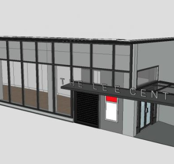 现代艺术画廊SU模型下载_sketchup草图大师SKP模型