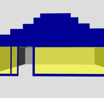 画廊和咖啡馆展厅SU模型下载_sketchup草图大师SKP模型