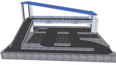 商业停车场设施SU模型下载_sketchup草图大师SKP模型