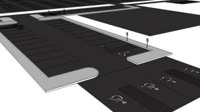 车厢停车场SU模型下载_sketchup草图大师SKP模型