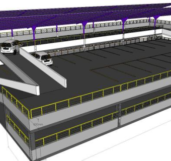 多层专用停车场SU模型下载_sketchup草图大师SKP模型