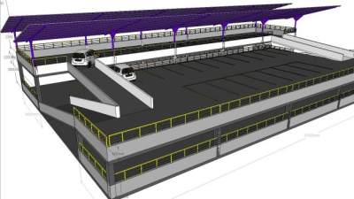 多层专用停车场SU模型下载_sketchup草图大师SKP模型