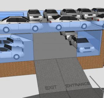 专业收费停车场SU模型下载_sketchup草图大师SKP模型