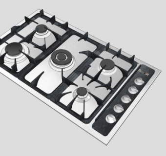 嵌入式燃气灶灶具SU模型下载_sketchup草图大师SKP模型