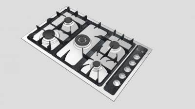 嵌入式燃气灶灶具SU模型下载_sketchup草图大师SKP模型