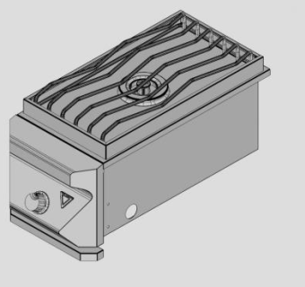 下进风单灶燃气灶SU模型下载_sketchup草图大师SKP模型