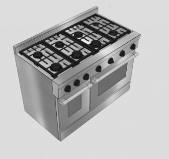 餐厅烤箱灶具继集成灶SU模型下载_sketchup草图大师SKP模型