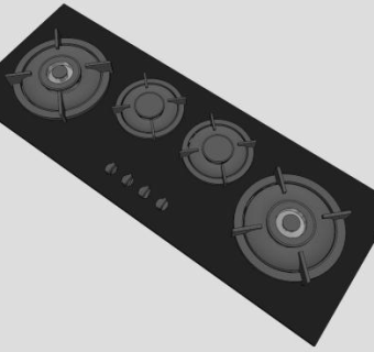 嵌入式灶具燃气灶SU模型下载_sketchup草图大师SKP模型