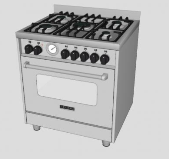 烤箱和燃气灶的集成灶SU模型下载_sketchup草图大师SKP模型