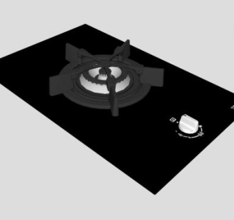 双火焰燃气单灶SU模型下载_sketchup草图大师SKP模型