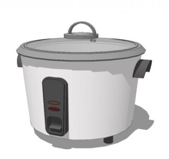 现代化炊具电饭煲SU模型下载_sketchup草图大师SKP模型