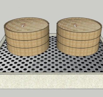 蒸箱上的笼屉SU模型下载_sketchup草图大师SKP模型