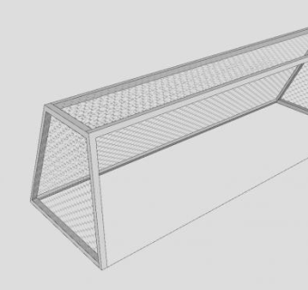 白色烤漆足球门SU模型下载_sketchup草图大师SKP模型