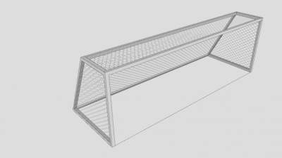 白色烤漆足球门SU模型下载_sketchup草图大师SKP模型