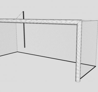 固定网杆球场球门SU模型下载_sketchup草图大师SKP模型