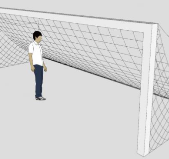 足球网格球门SU模型下载_sketchup草图大师SKP模型