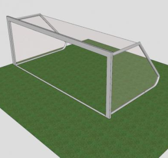 绿地球场足球门SU模型下载_sketchup草图大师SKP模型