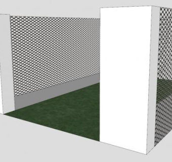 铁网格球门SU模型下载_sketchup草图大师SKP模型