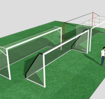 足球门组合SU模型下载_sketchup草图大师SKP模型