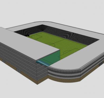 锦标赛足球场SU模型下载_sketchup草图大师SKP模型