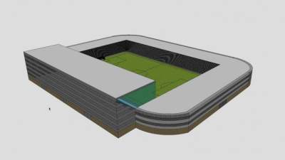 锦标赛足球场SU模型下载_sketchup草图大师SKP模型