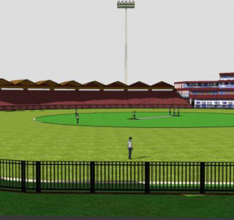 巴基斯坦板球体育场SU模型下载_sketchup草图大师SKP模型