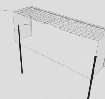 三根拉网杆和足球门SU模型下载_sketchup草图大师SKP模型