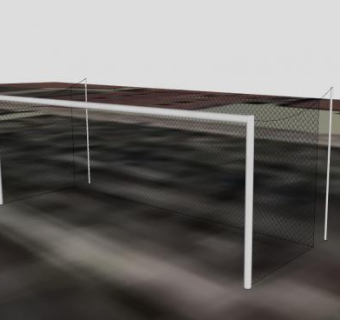 广场足球场上的足球门SU模型下载_sketchup草图大师SKP模型