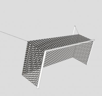 带网架的足球门SU模型下载_sketchup草图大师SKP模型