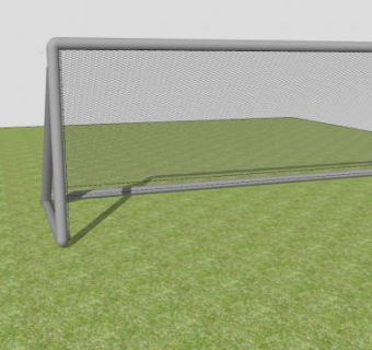 排水管组成的足球门SU模型下载_sketchup草图大师SKP模型