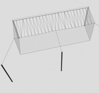 标准比赛足球门SU模型下载_sketchup草图大师SKP模型