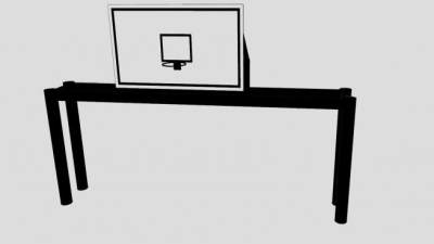 足球门和篮球筐SU模型下载_sketchup草图大师SKP模型