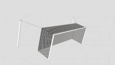 官方尺寸足球球门SU模型下载_sketchup草图大师SKP模型
