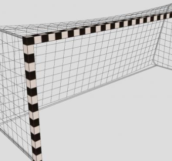 黑白框架网织球门SU模型下载_sketchup草图大师SKP模型