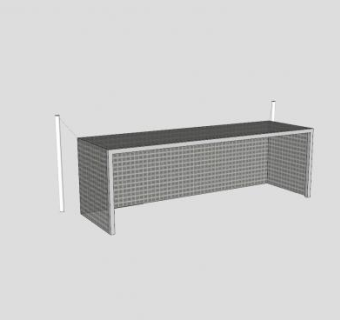 标准尺寸足球球门SU模型下载_sketchup草图大师SKP模型