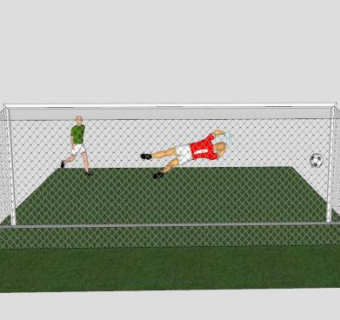 射球门的运动员SU模型下载_sketchup草图大师SKP模型