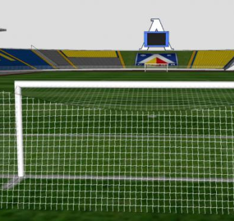 足球比赛体育场足球门SU模型下载_sketchup草图大师SKP模型