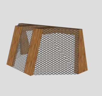 木制门框网织球门SU模型下载_sketchup草图大师SKP模型