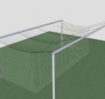 网织固定杆足球门SU模型下载_sketchup草图大师SKP模型