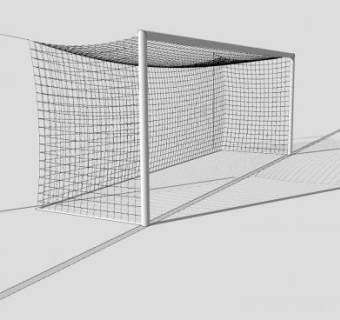 标准的足球球门SU模型下载_sketchup草图大师SKP模型