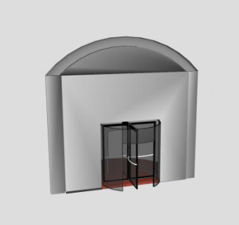 餐厅旋转玻璃门SU模型下载_sketchup草图大师SKP模型