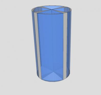 圆柱旋转玻璃门SU模型下载_sketchup草图大师SKP模型