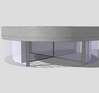 低矮旋转玻璃门SU模型下载_sketchup草图大师SKP模型