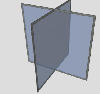 十字旋转玻璃门扇SU模型下载_sketchup草图大师SKP模型