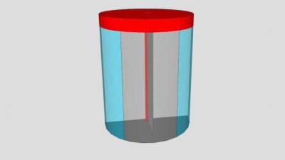 环柱玻璃旋转门SU模型下载_sketchup草图大师SKP模型