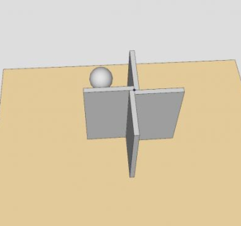 旋转门扇草图SU模型下载_sketchup草图大师SKP模型