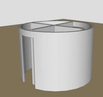十字手动旋转门草图SU模型下载_sketchup草图大师SKP模型