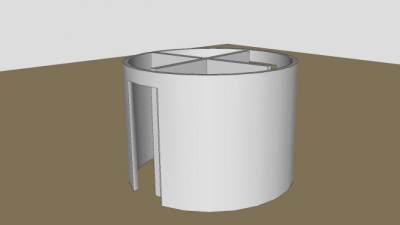 十字手动旋转门草图SU模型下载_sketchup草图大师SKP模型