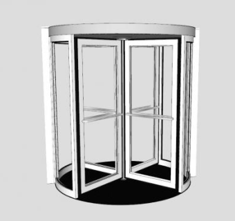 带灯旋转玻璃门SU模型下载_sketchup草图大师SKP模型